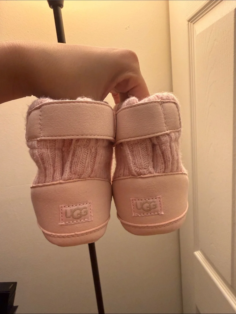 UGG Pink Knit Baby Booties